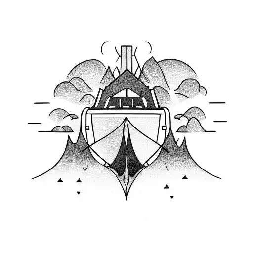 burn boats  tattoo design idea