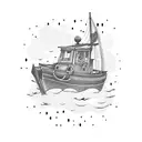 burn boats  tattoo design idea