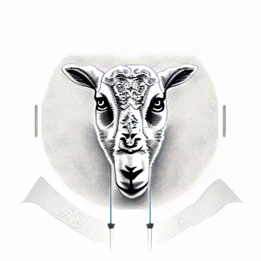 lamb tattoo design idea