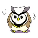 cute owl tattoo design idea