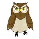 cute owl tattoo design idea