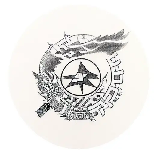 Palestine key with flag colors tattoo design idea