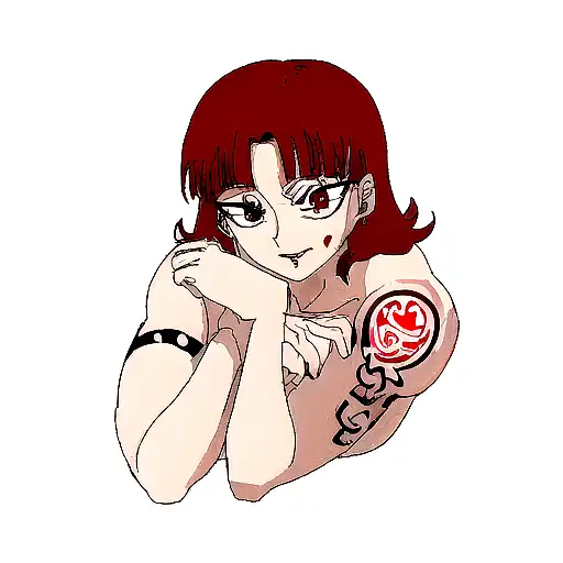 Baki Hanma tattoo with red eyes tattoo design idea