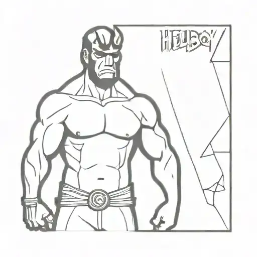 hellboy tattoo design idea