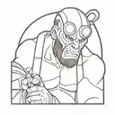 hellboy tattoo design idea