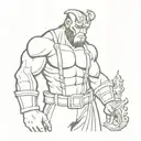 hellboy tattoo design idea