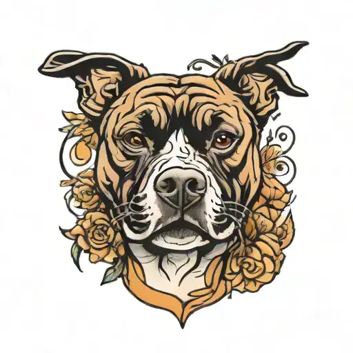 staffy tattoo design idea