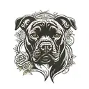 staffy tattoo design idea