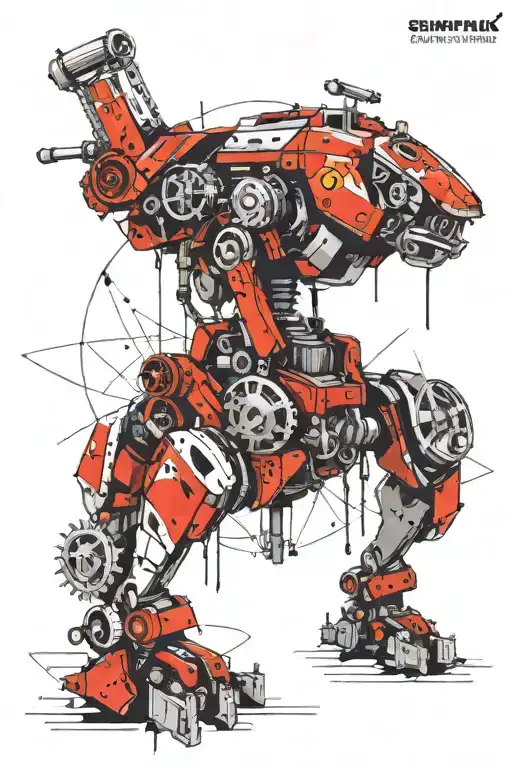 mech steampunk inspired tattoo tattoo design idea