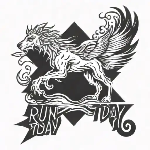 run today, win tomorrow tattoo design idea