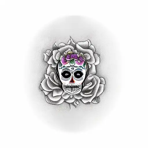 mexican catrina tattoo design idea