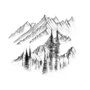 swiss mountains tattoo design idea