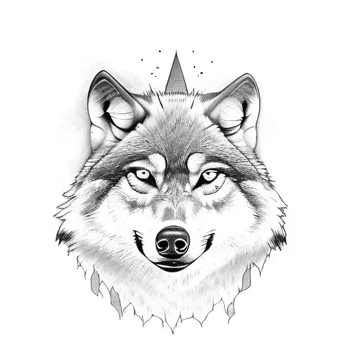 Wolf chicano tattoo from chest to upper arm tattoo design idea