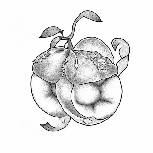 jalapeño peach tattoo design idea