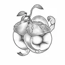 jalapeño peach tattoo design idea