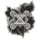 freya rune symbolizing strength tattoo design idea