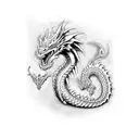 dragon scales tattoo design idea