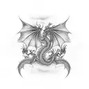 dragon scales tattoo design idea