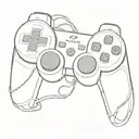 playstation 3 controller intertwined tattoo design idea