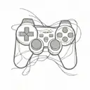 playstation 3 controller intertwined tattoo design idea