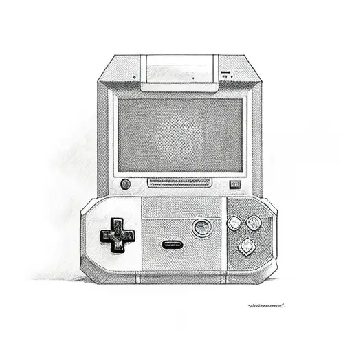 nintendo entertainment system controller tattoo design idea