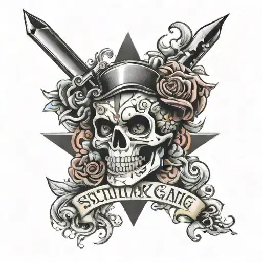scritta gang tattoo design featuring tattoo design idea