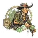 money power respect tattoo design idea