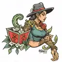 money power respect tattoo design idea