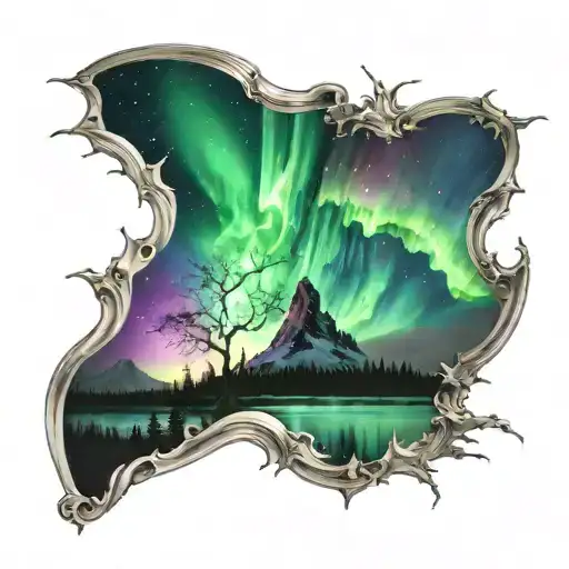 Aurora borealis tattoo design idea