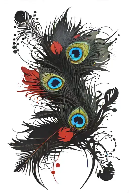 Peacock feather tattoo design idea