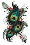 Peacock feather tattoo design idea