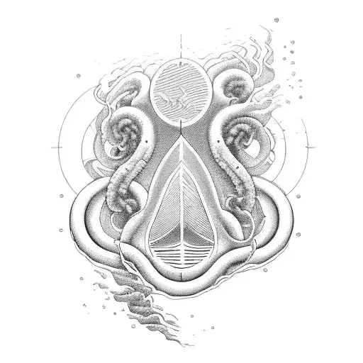 It comes in waves and I'm pulled below It's not subjective, it's clinical Drown myself. it comes full circle tattoo design idea