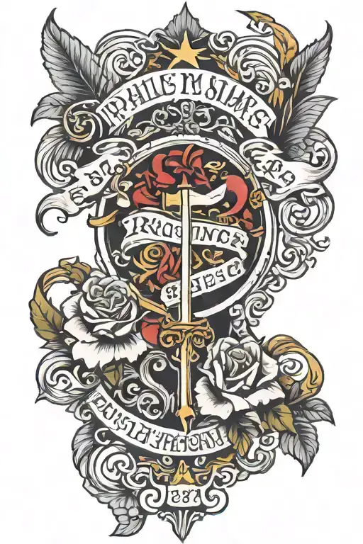 psalm 23 verse tattoo design idea