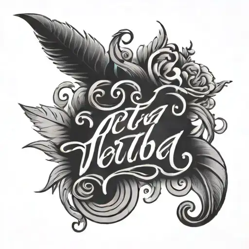 Script lettering- Acta non verba tattoo design idea