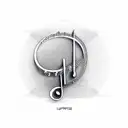 A computer networking diagram forming the shape of a musical note tattoo design idea