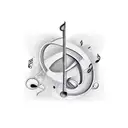 A computer networking diagram forming the shape of a musical note tattoo design idea