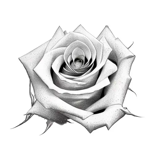 virgo heart rose tattoo design idea