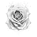 virgo heart rose tattoo design idea