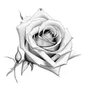 virgo heart rose tattoo design idea