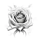 virgo heart rose tattoo design idea