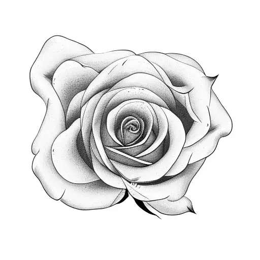 morning glory, rose, and crysanthemum  tattoo design idea