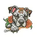 pets name : oscar hide inside paw print tattoo design idea