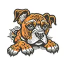 pets name : oscar hide inside paw print tattoo design idea