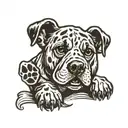 pets name : oscar hide inside paw print tattoo design idea