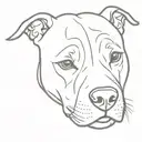 Pitbull face  tattoo design idea