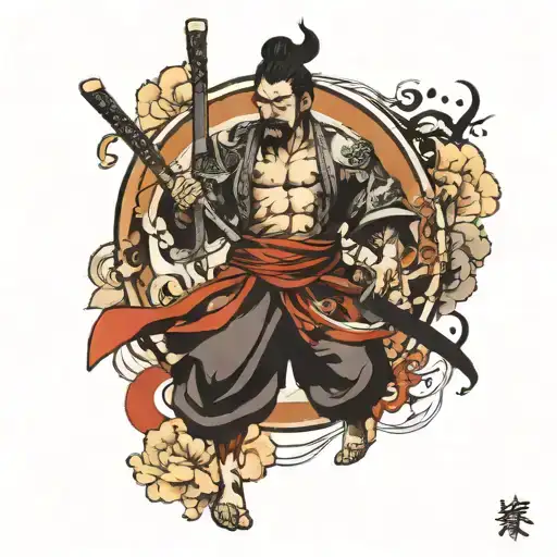 bushido virtues tattoo design idea