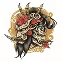 bushido virtues tattoo design idea