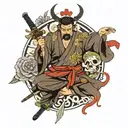 bushido virtues tattoo design idea
