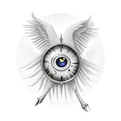 Biblically Accurate Ophanim tattoo design idea