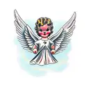 biblically accurate angel tattoo design idea
